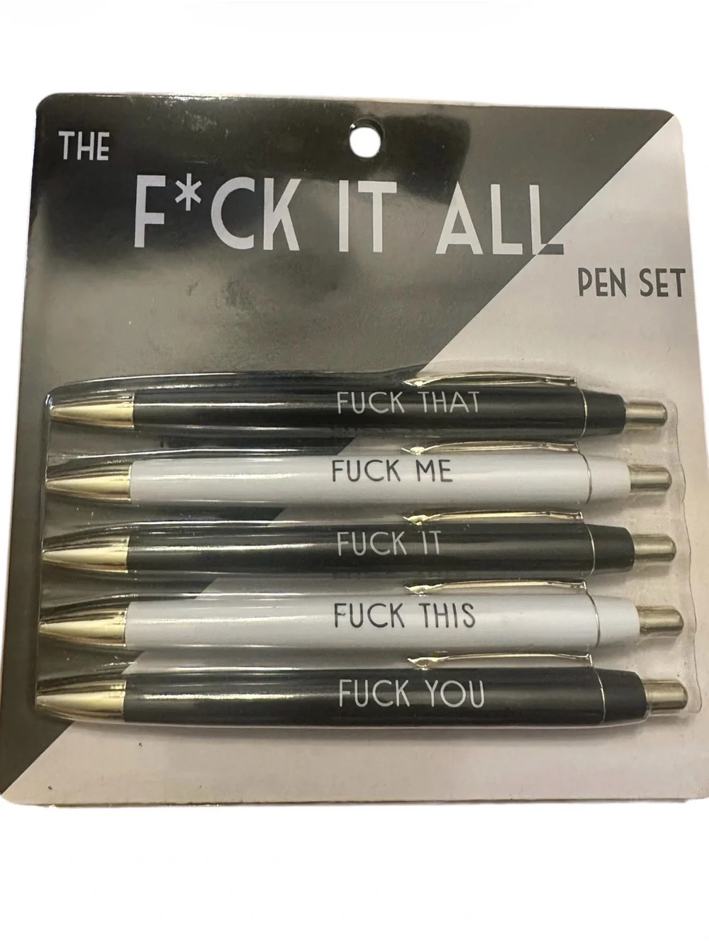 The F*ck It All Pen Set - Black & White